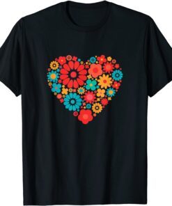Flowers In The Shape Of A Valentines Day Heart 2022 Shirt