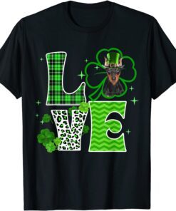 German Pinscher Shamrock Lucky Clover Irish St Patricks Day T-Shirt