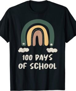 Happy 100 Days School Rainbow Teacher 100 days Tee Shirt