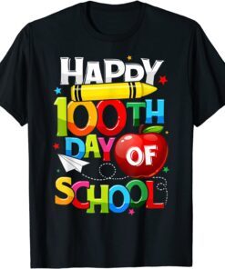 Happy 100th Day Of School Teacher Rainbow - 100 Days Smarter Tee Shirt