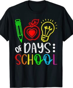 Happy 100th Day Of School Teacher Student 100 Days Smarter Tee Shirt