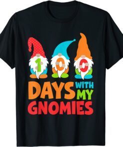 Happy 100th Day Of School With My Gnnomies Cute Teacher Tee Shirt