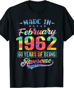 Happy 60th Birthday Decoration Made In February 1962 Tee Shirt
