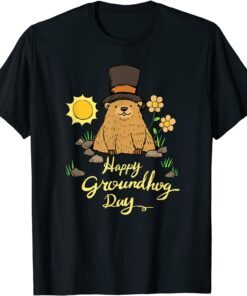 Happy Groundhog Day 2nd February Celebration Cute Woodchuck 2022 T-Shirt
