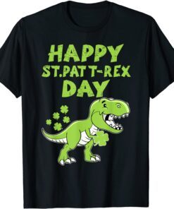 Happy St Pat Trex Day Dino St Patricks Day Tee Shirt