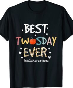Happy Twosday 2022 Leopard Best Twos Day Ever 2-22-22 Tee Shirt