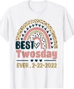 Happy Twosday 2022 Shirt Pink Leopard Twos Day 2-22-22 Tee Shirt