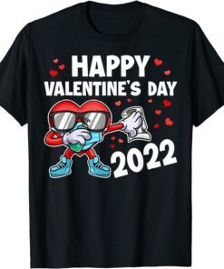 Happy Valentines Day 2022 Dabbing Heart Dab Face Mask Tee Shirt