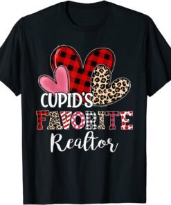 Happy Valentines Day Cupid's Favorite Realtor Teaching Lover Tee Shirt