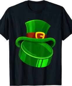 Hockey Lover St Patricks Day Ball Leprechaun Hat Tee Shirt