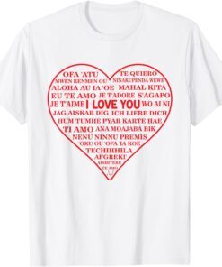 I Love You Different Languages, Multicultural World Traveler Tee Shirt