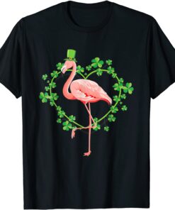 Irish Flamingo Green Saint Patrick Day 2022 Lucky St Pattys Tee Shirt