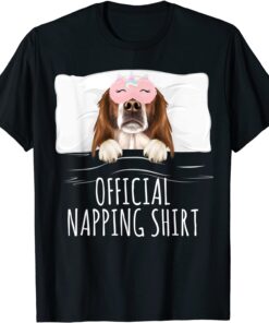 Irish Red White Setter Unicorn Sleep Mask Official Napping Tee Shirt