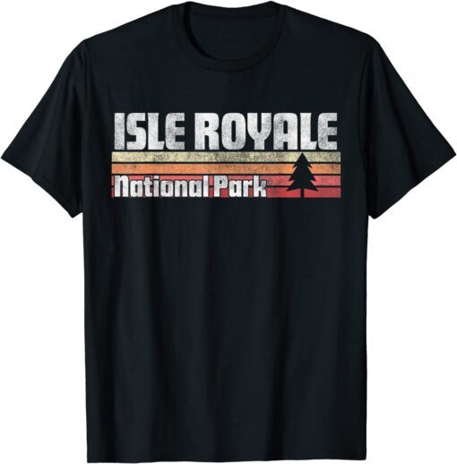 Isle Royale National Park Retro Style Vintage 70s 80s 90s Tee Shirt