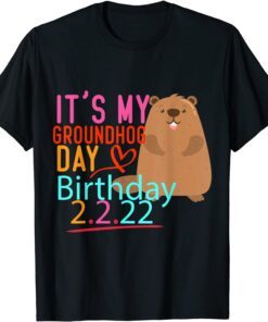 It's My Groundhog Day Birthday 2.2.22,cool Groundhog lovers Tee Shirt