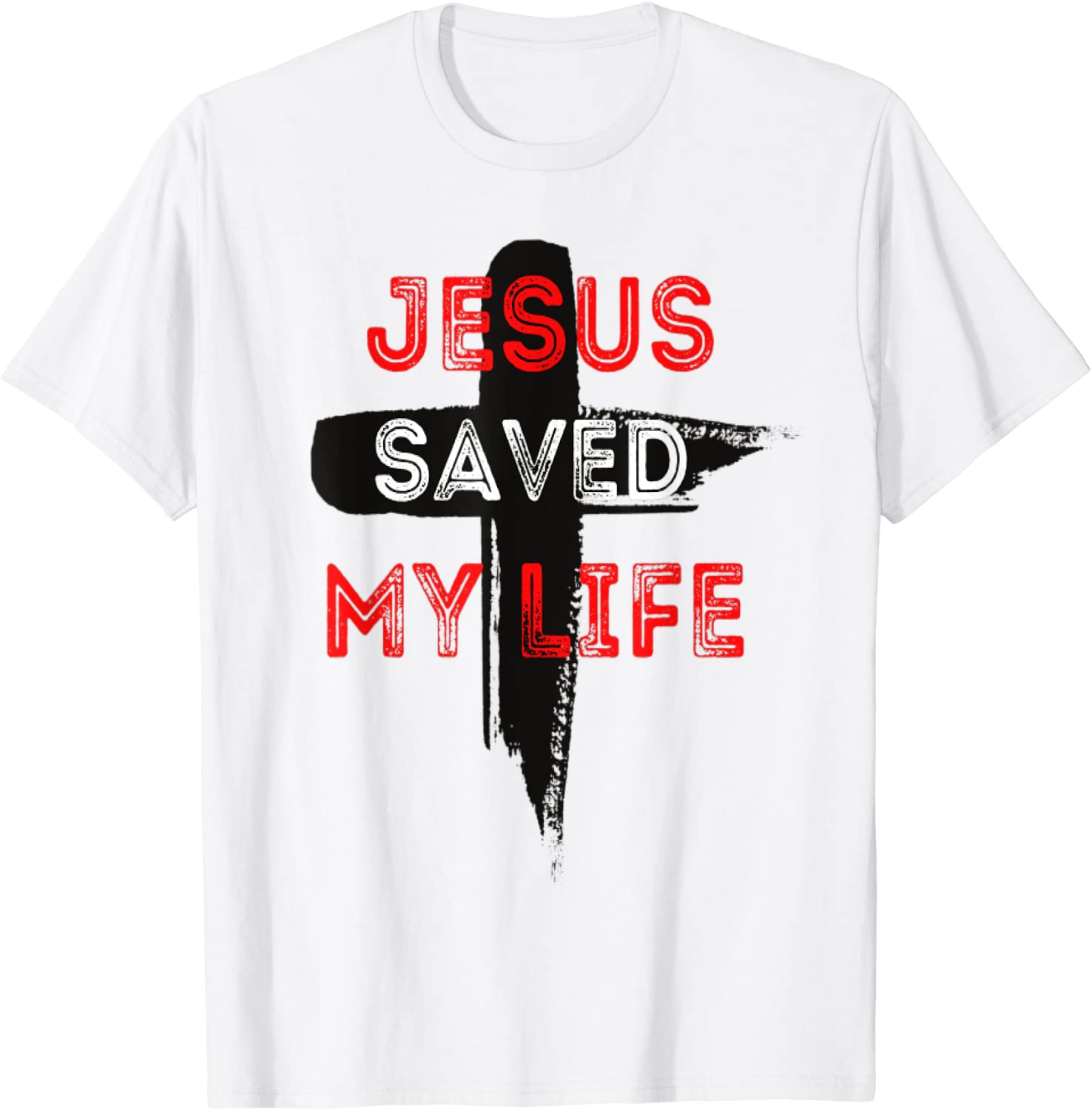 Jesus Saved My Life - Christian Apparel Tee Shirt - ShirtElephant Office