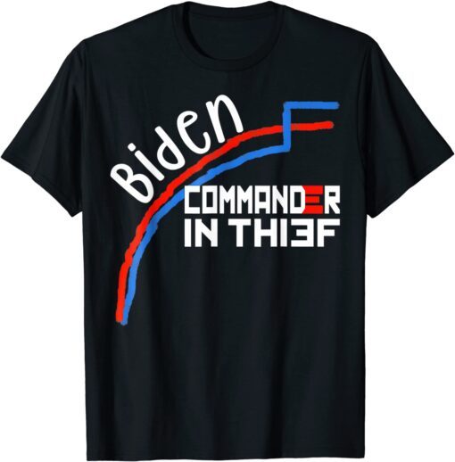 Joe Biden Commander in Thief Benford's Law Trump Political Tee Shirt