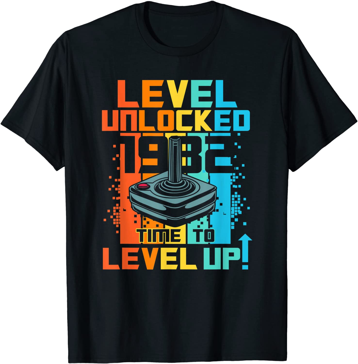 Level Unlocked 1982 Time To Level Up Vintage Gamer Birthday Tee Shirt