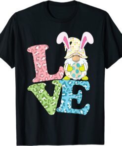 Love Easter Bunny Egg Gnome Tee Shirt