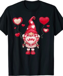 Love Gnome Valentines Day, Cute Heart Gnome Valentine Tee Shirt