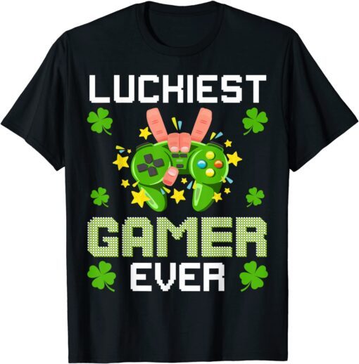 Luckiest Gamer Ever St. Patrick's Day T-Shirt