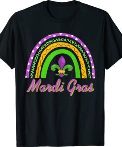 Mardi Gras 2022 Rainbow Leopard Mardi Gras Tee Shirt