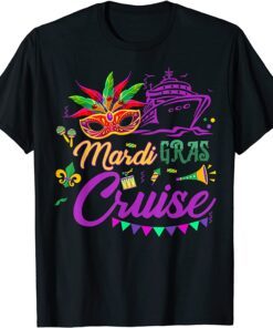 Mardi Gras Cruise Cruising Mask Cruise Ship Party Costume Tee Shirt