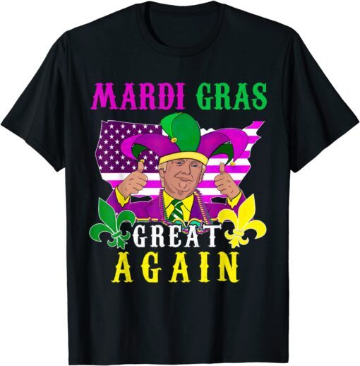 Mardi Gras Great Again Trump Tee Shirt