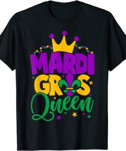 Mardi Gras Queen 2022 Parade Party Masquerade New Orlean Tee Shirt