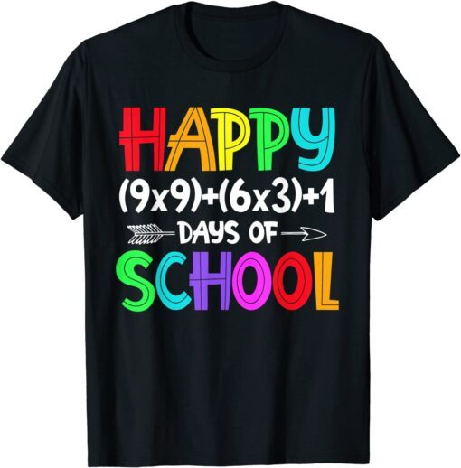 Math Formula 100 Days Of School Shirt Math Teacher 100th Day Tee Shirt