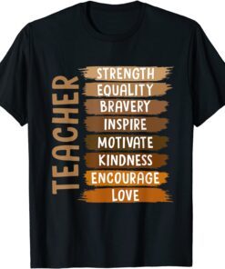 Melanin Teacher Black History Month African Black Tee Shirt