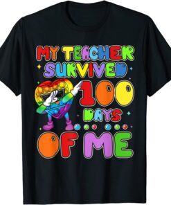 My Teacher Survived 100 Days Of Me Dabbing Heart Tee Shirt