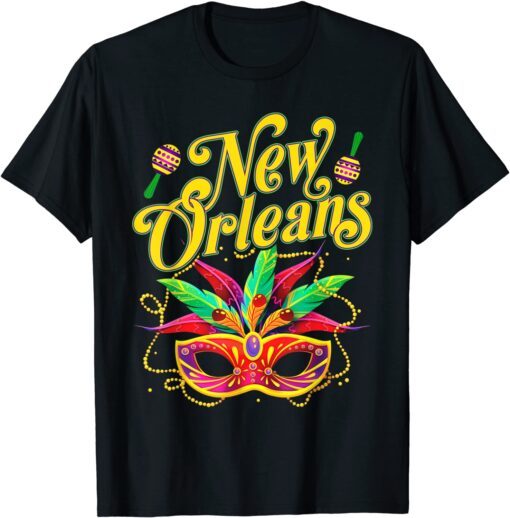New Orleans Mardi Gras Mask Tee Shirt