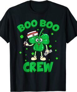 Nurse Boo Boo Crew Lucky Shamrock Clover St Patrick's Day Tee Shirt