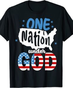 One Nation Under God American Flag Proud To Be American Tee Shirt