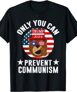 Patriotic Prevent Communism 2024 Trump US President Election T-Shirt