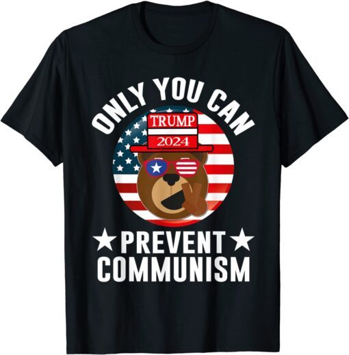 Patriotic Prevent Communism 2024 Trump US President Election T-Shirt