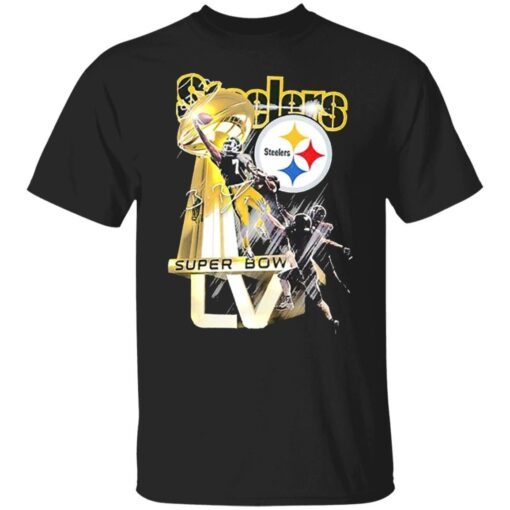 Pittsburgh steelers football ben roethlisberger trophy super bowl signature Tee Shirt