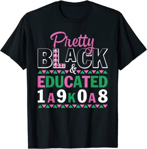 Pretty Black And Educated J15 Founder's Day AKA Tee Shirt