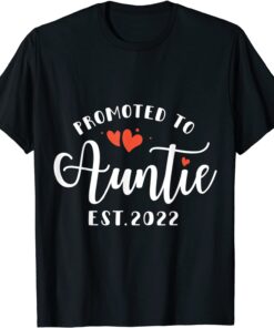 Promoted To Auntie EST 2022 Mothers Day T-Shirt