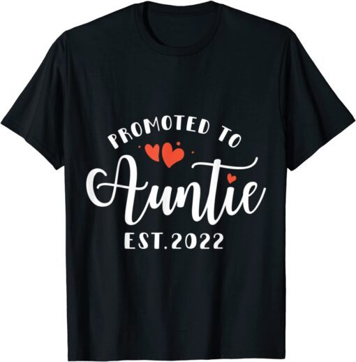 Promoted To Auntie EST 2022 Mothers Day T-Shirt