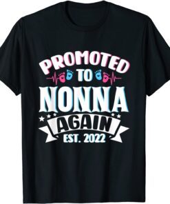 Promoted To Nonna Again 2022 Soon To Be Nonna Again Tee Shirt