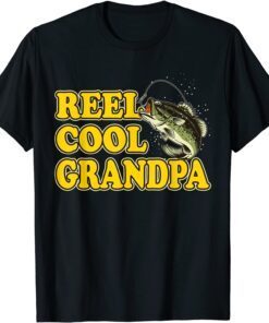 Reel Cool Grandpa, Fishing Fisherman Tee Shirt