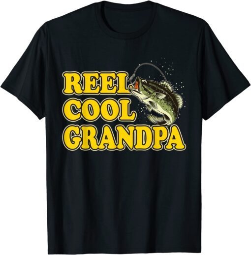 Reel Cool Grandpa, Fishing Fisherman Tee Shirt