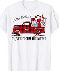 Respiratory Therapist - RT Valentines Buffalo Plaid Truck Tee Shirt