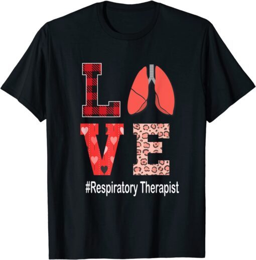 Respiratory Therapist Valentines Day Red Plaid Hearts 2022 Shirt