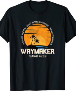 Retro Waymaker Promise Keeper Miracle Worker Christian Tee Shirt