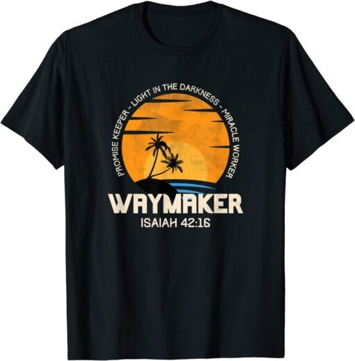 Retro Waymaker Promise Keeper Miracle Worker Christian Tee Shirt