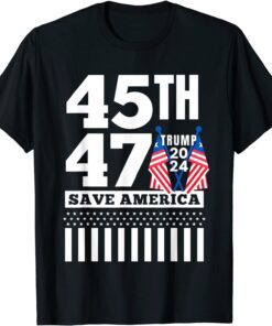 Save America Again Trump 2024 45th 47th President Support Tee Shirt