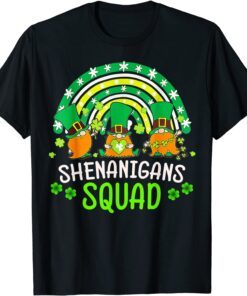 Shenanigans Squad Irish Gnomes Green Proud St Patricks Day Tee Shirt